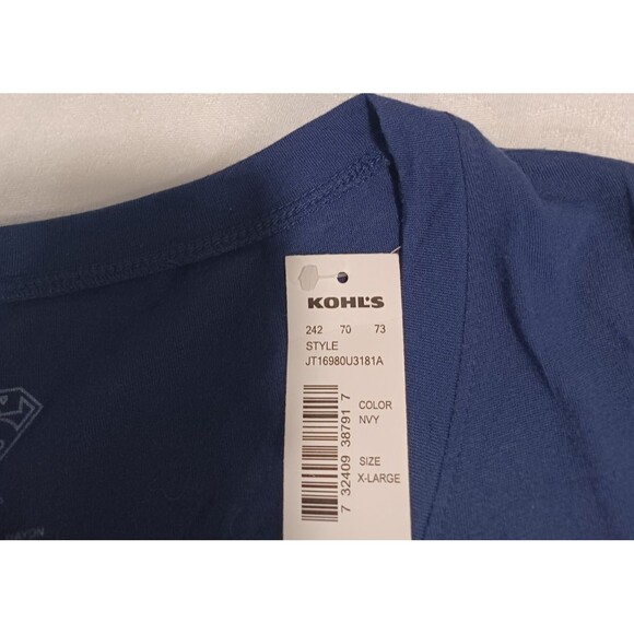 DC COMICS SUPERMAN WOMENS NAVY T-SHIRT SIZE XL NWT KOHLS - Picture 6 of 6